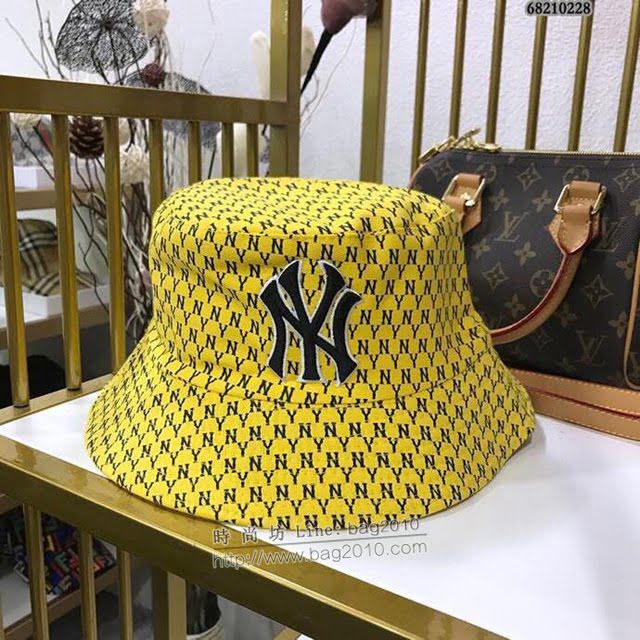 NY男女同款帽子 MLB雙面刺繡漁夫帽遮陽帽  mm1443